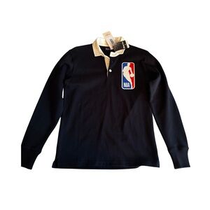 NWT-Rowing Blazers -NBA Men's Long Sleeve Polo Shirt - Black